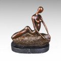 Abstract Statue Nude Female Bronze Sculpture Tpy-046